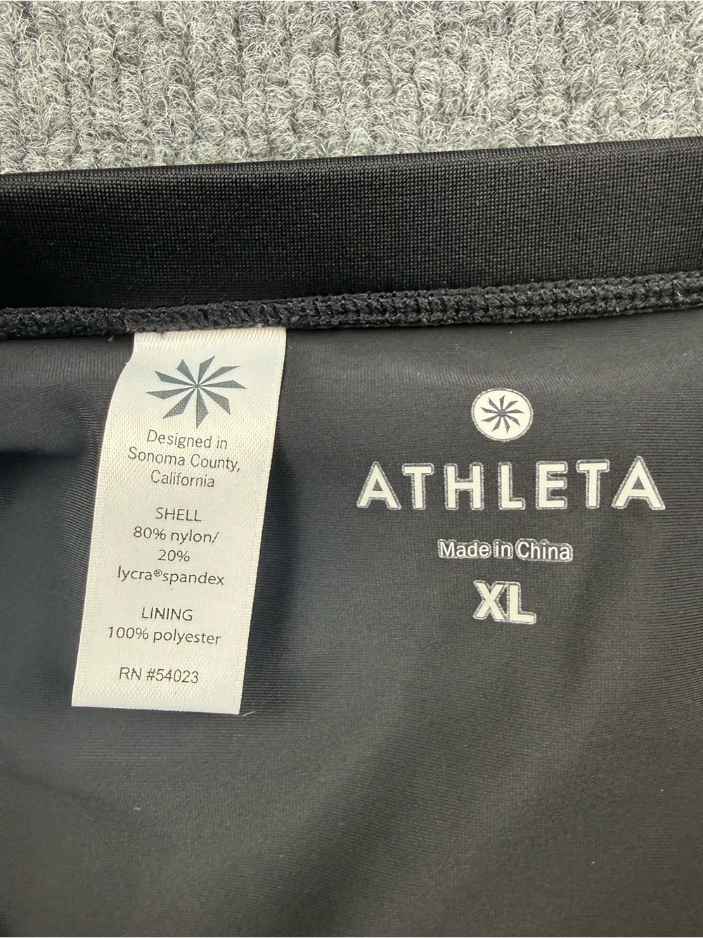 Athleta Black Ruffled Swim Skirt, Size XL - Picture 4 of 5